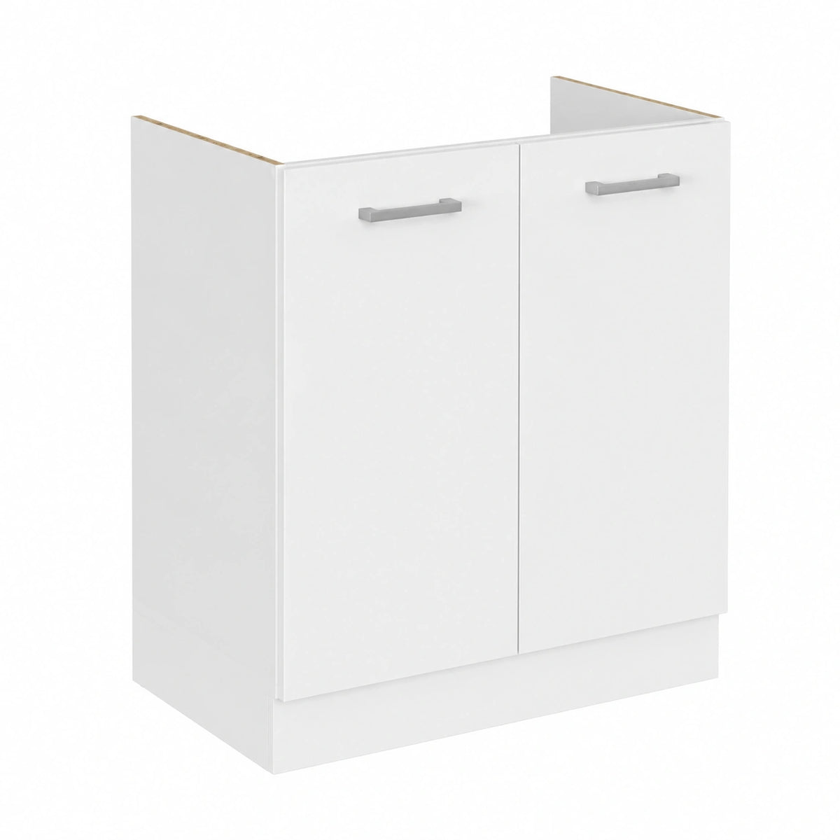 R-Line Spoelkast, Hoogglans Wit, 80 cm, Zonder Werkblad, voor Vrije Combinatie binnen Modulaire Keukensystemen