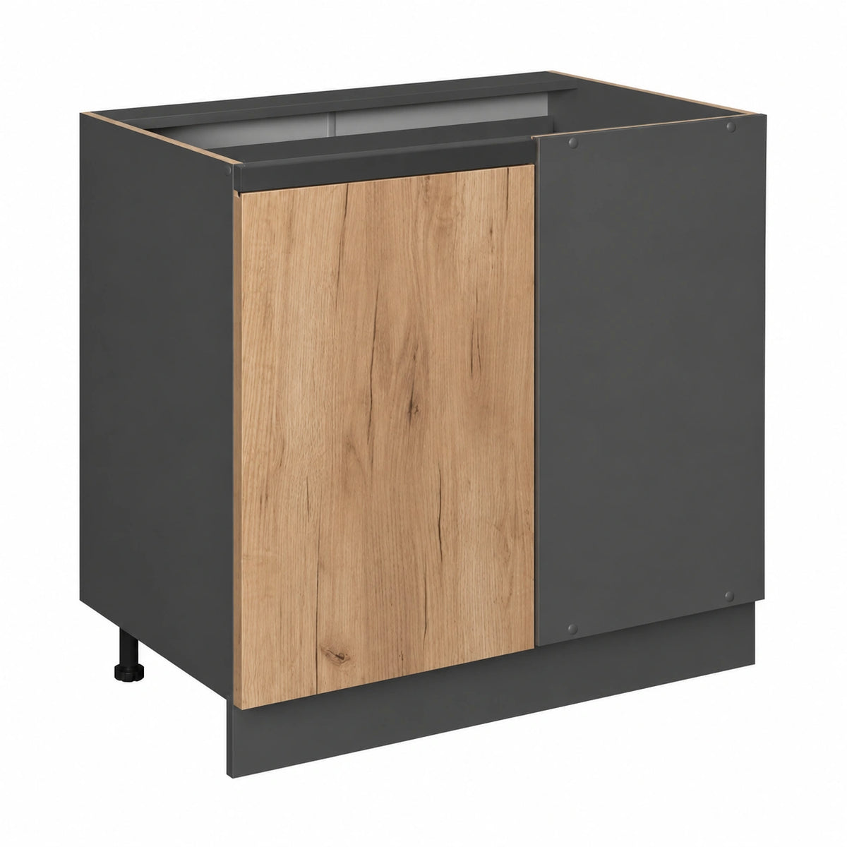 R-Line Hoekkeukenkast, Gouden Eik, 86 cm, J-vorm, Zonder Werkblad