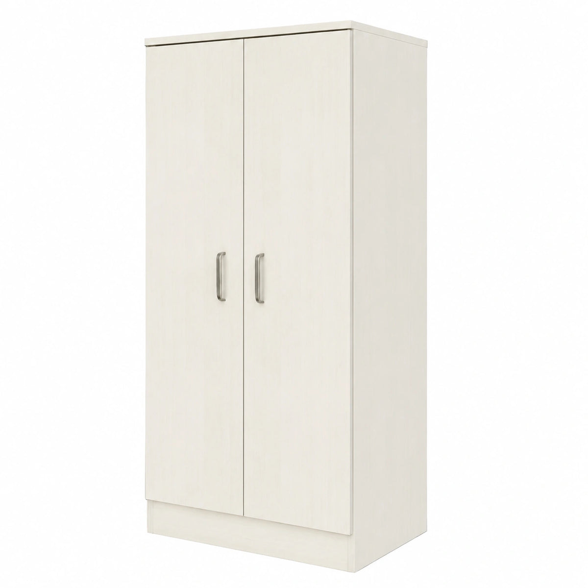 Multifunctionele Houten Kast/Schoenenkast met 2 Deuren en 6 Planken, 55 × 36 × 108H cm (Noords Wit)