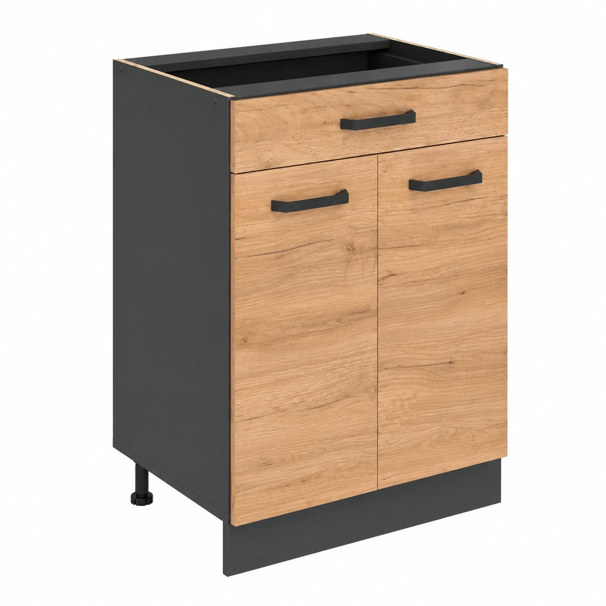 Vicco R-Line Keukenonderkast, Gouden Eik, 60 cm, met Lade, Zonder Werkblad
