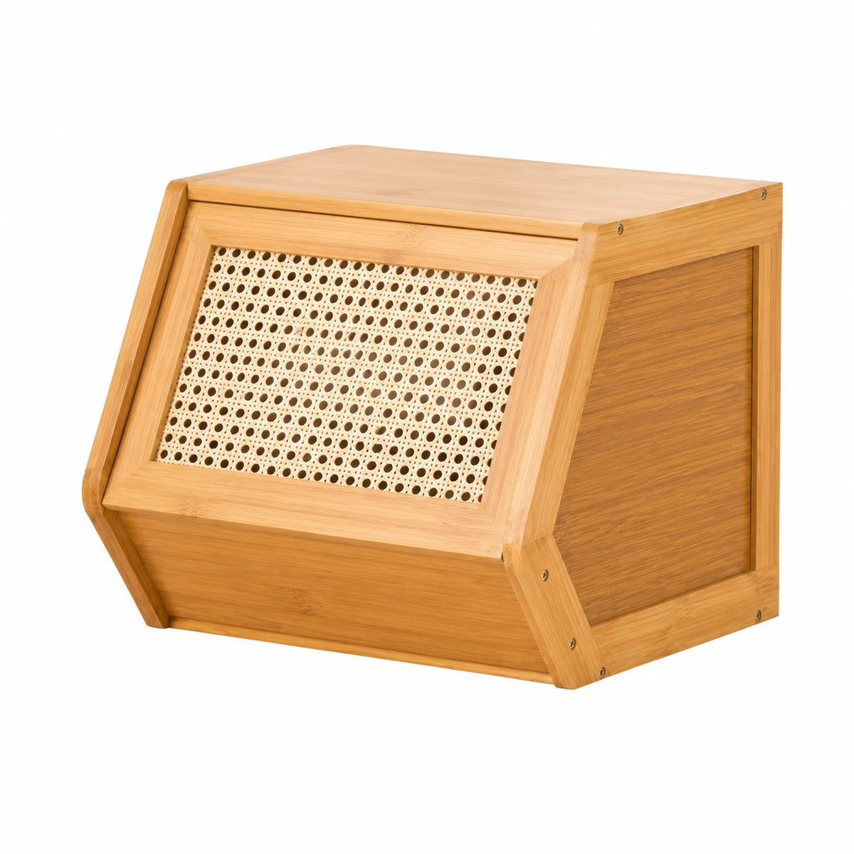 Modulaire Kubusboekenkast van Bamboe, Stapelbare Stellingkast, Ruimtebesparende Multifunctionele Opberger voor Woonkamer, Keuken, Slaapkamer en Kantoor