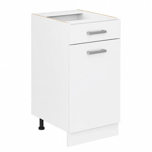 Vicco R-Line Keukenonderkast, Hoogglans Wit, 40 cm, Zonder Werkblad, voor Vrije Combinatie binnen Modulaire Keukensystemen