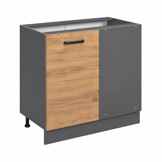 R-Line Hoekkeukenkast, Gouden Eik, 86 cm, Zonder Werkblad, voor Vrije Combinatie binnen Modulaire Keukensystemen
