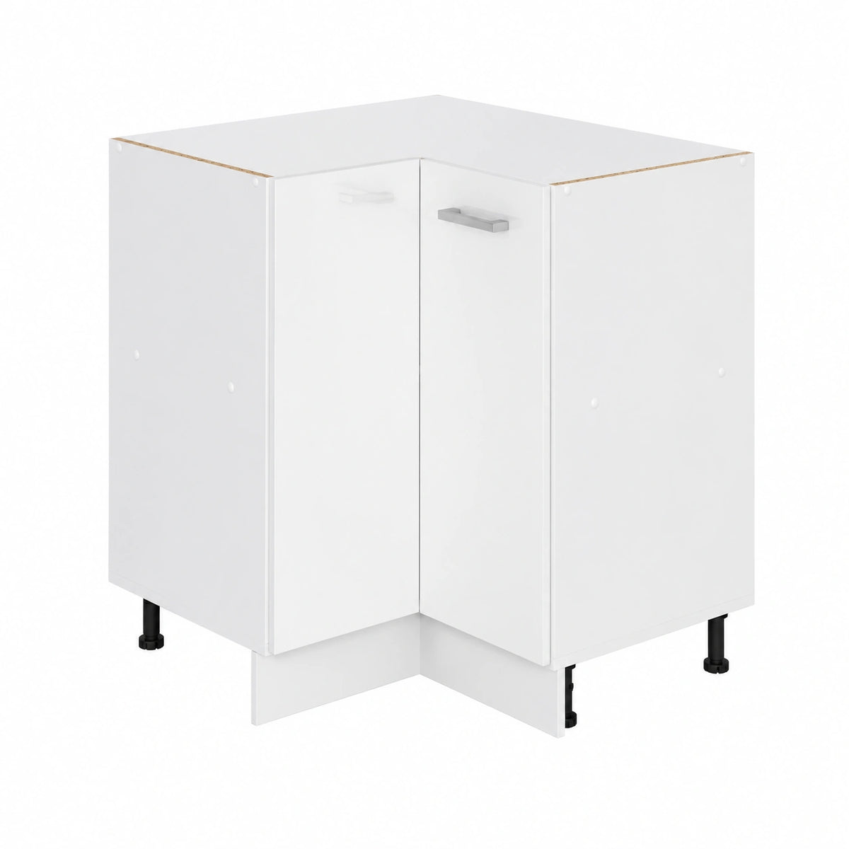 R-Line Hoekkeukenkast, Hoogglans Wit, 75.6 cm, Zonder Werkblad, voor Vrije Combinatie binnen Modulaire Keukensystemen