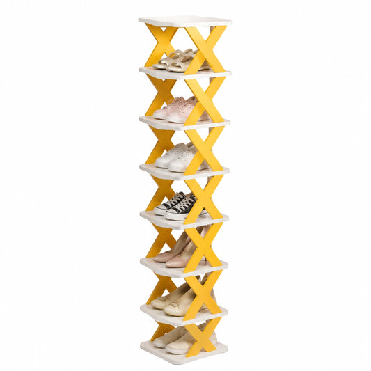 Verticale Schoenenorganizer voor Slippers met Planken, Opbergrek voor Entree, Kleine Ruimtes, Hoek, Kast en Appartement