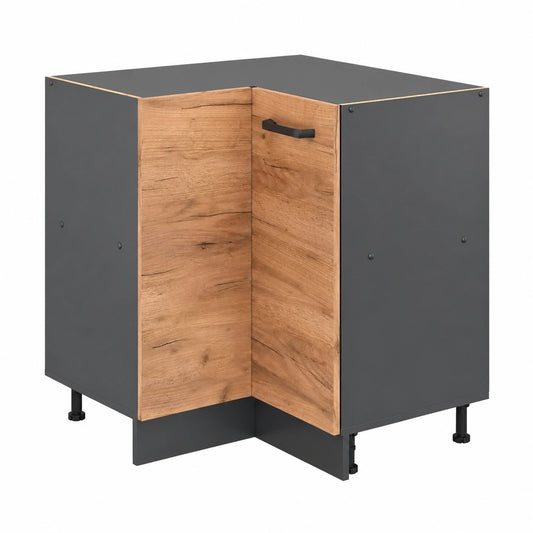 R-Line Hoekkeukenkast, Gouden Eik, 75.6 cm, Zonder Werkblad, voor Vrije Combinatie binnen Modulaire Keukensystemen