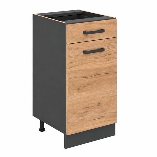 Vicco R-Line Keukenonderkast, Gouden Eik, 40 cm, Zonder Werkblad, voor Vrije Combinatie binnen Modulaire Keukensystemen