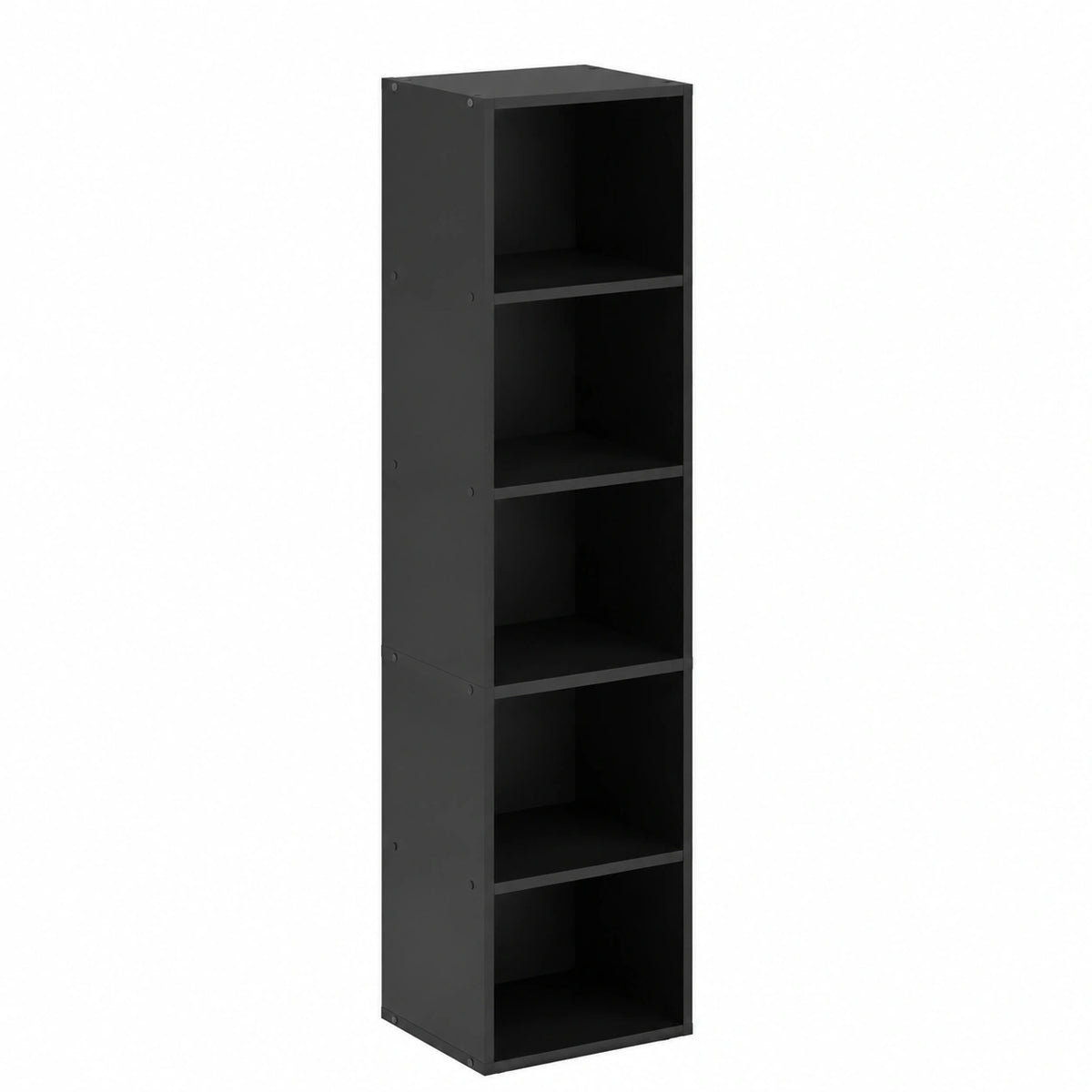 Modulaire Kubusboekenkast, Zwarte Stellingkast met 5 Planken, Multifunctioneel Meubel voor Woonkamer, Slaapkamer en Entree, Modern
