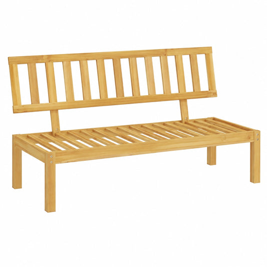 Modulaire Pallet Hoekbank voor de Tuin, Hardhouten Terrasmeubel, Comfortabele Tuinbank met Rugleuning, Middenbanken