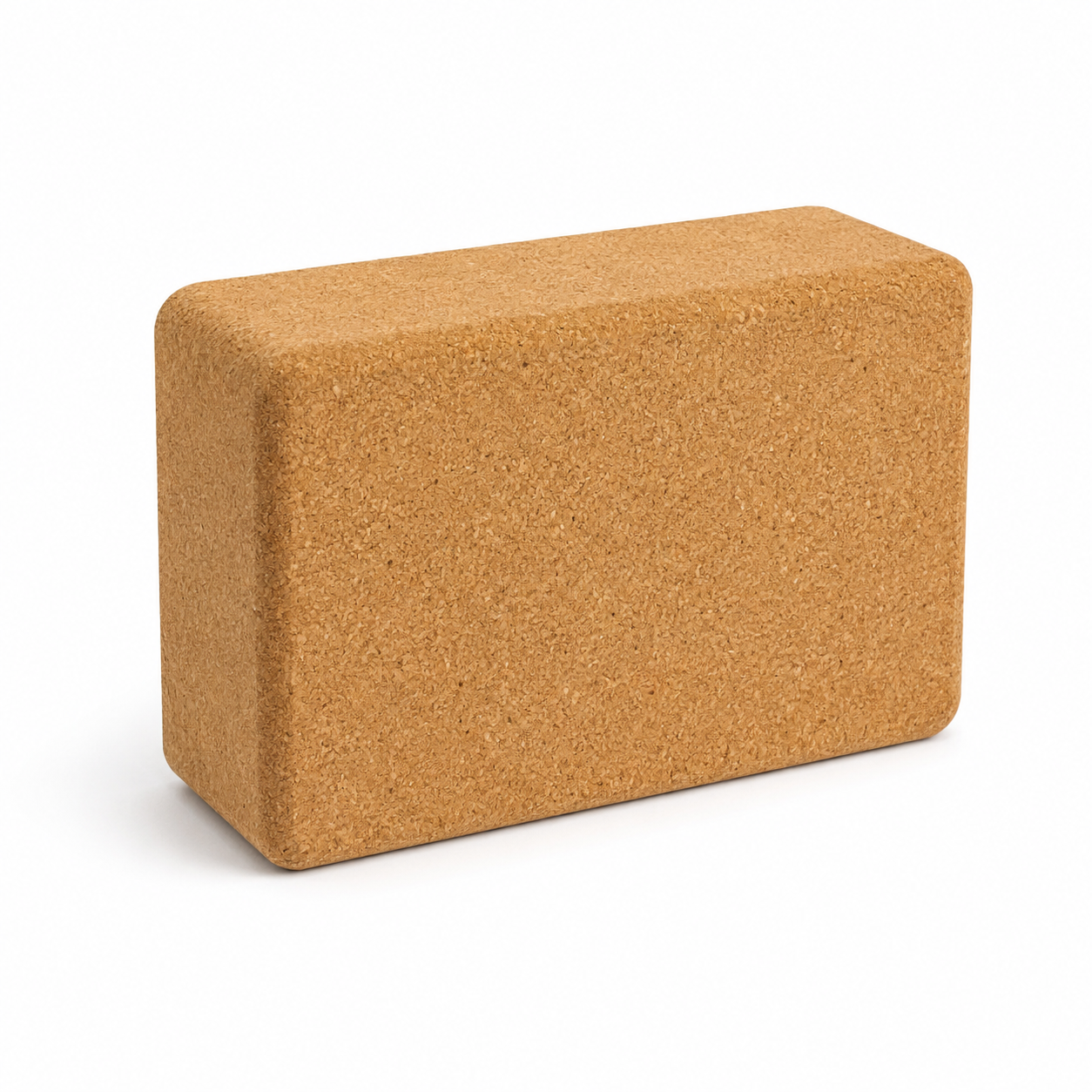 Yoga-Block Kork Natur mit abgerundeten Kanten 22x15x7,5 cm
