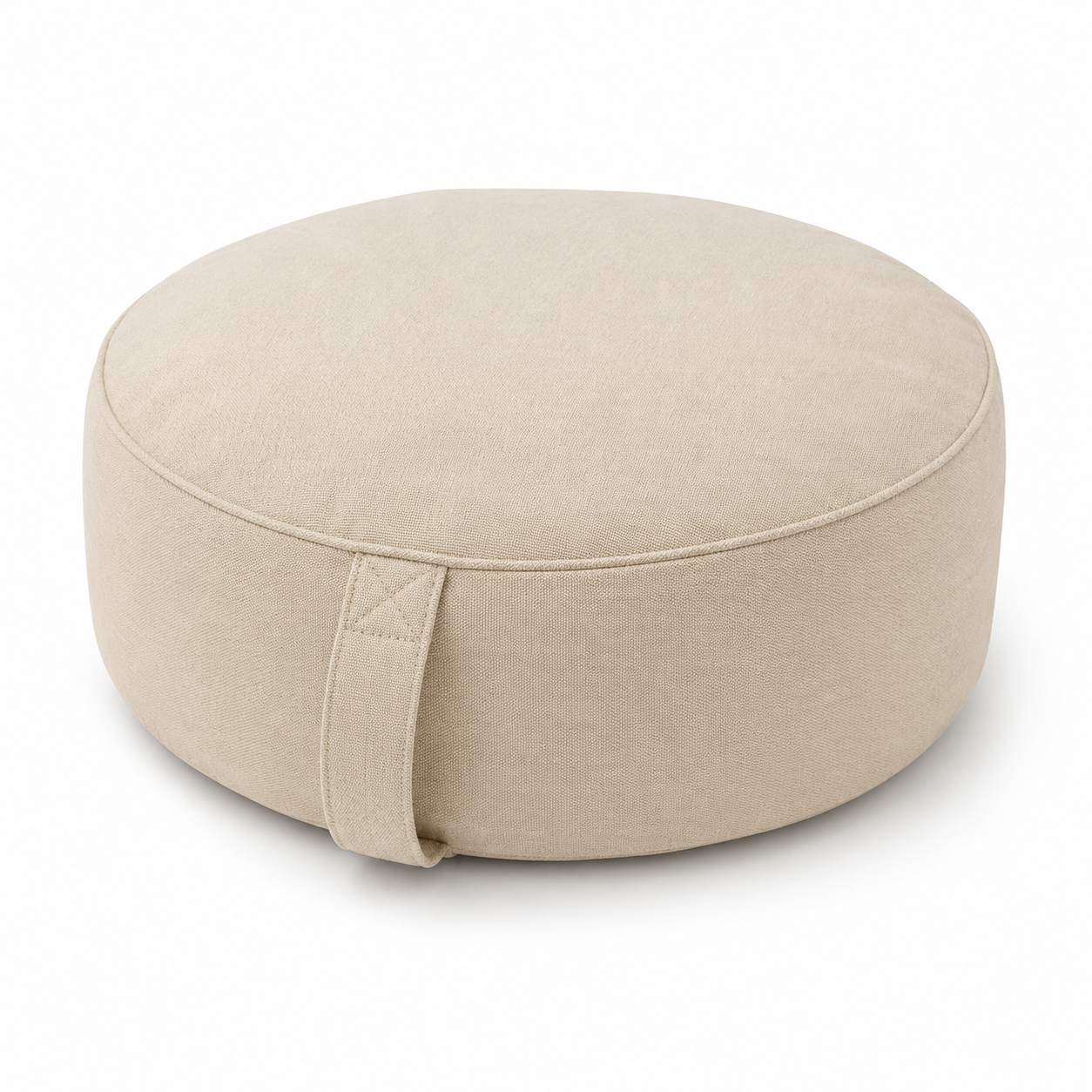 Meditationskissen Beige mit Baumwollbezug 33x12 cm